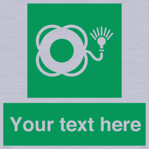 Custom sign safe condition Lifebuoy with light